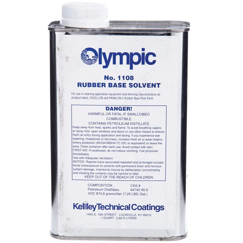 Olympic X1108/QT Rubber Base Paint Thinner, 1 Qt